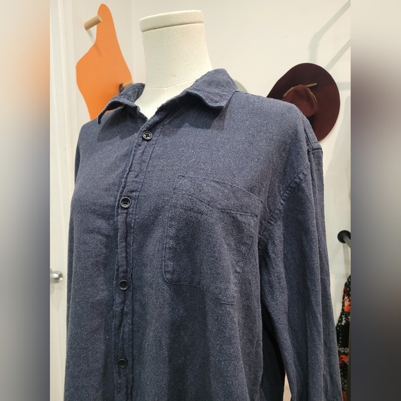 Jack&Jones Navy Blue Cotton Button-Up Shirt - Picture 2 of 6